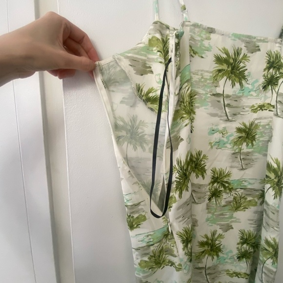 Palm Tree White Mini Slip Dress size small​​, cute dress - Picture 6 of 8